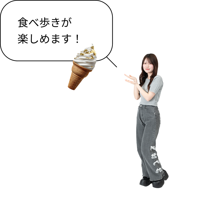 食べ歩きが楽しめます！
