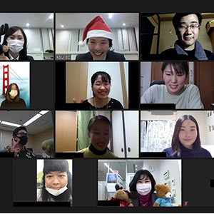 【国際交流】Online Christmas Talkで県内留学生と交流